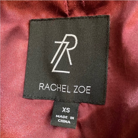 Rachel Zoe upscale wine colored faux fur jacket, 3/4 length 🍷 - Picture 9 of 15